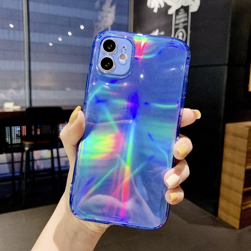 Title 6, Simple pure color laser phone case Protect your...