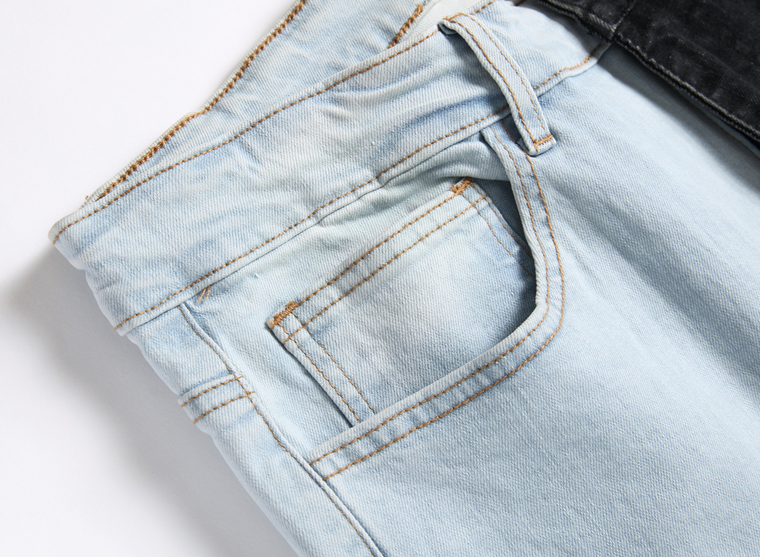 Title 5, Heren jeans met twee kleuren, trendy stretch en...