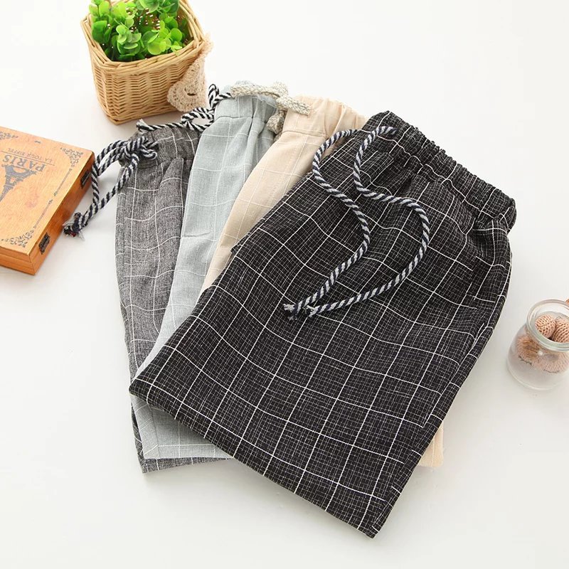 Title 10, Nine points harem plaid casual pants