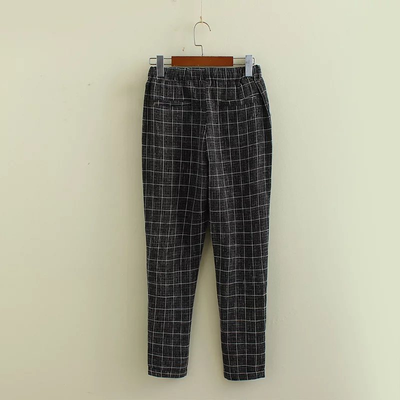 Title 14, Nine points harem plaid casual pants