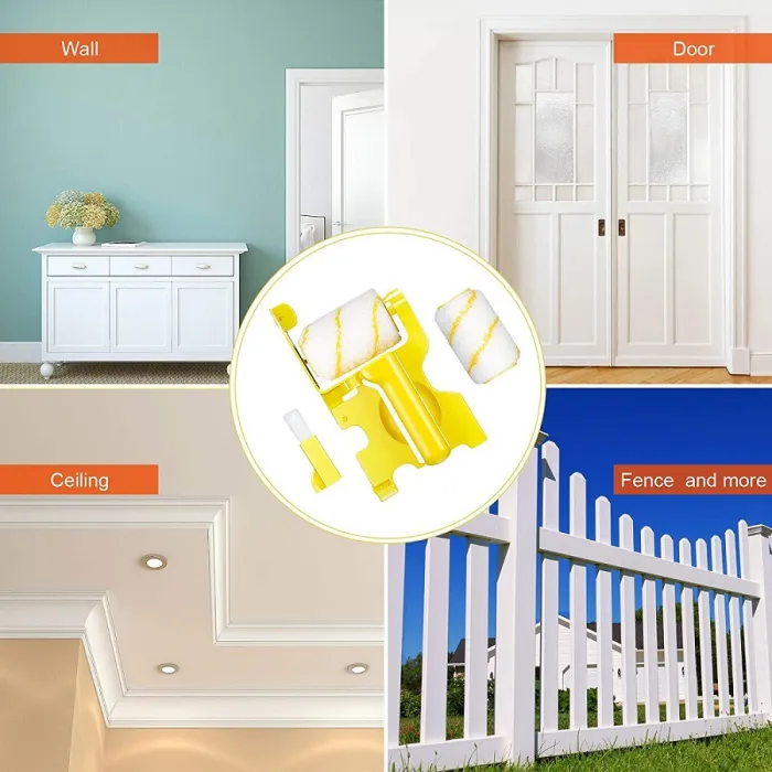 Paint Roller Edger with Long or Short Handle, Clean-Cut Wall and Ceiling Corner Painting Tool - detail photo 7