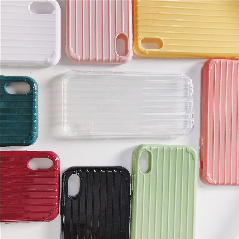 Title 1, Solid color TPU suitcase phone case Protect you...