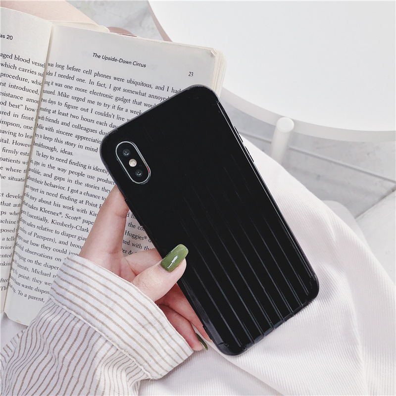 Title 8, Solid color TPU suitcase phone case Protect you...