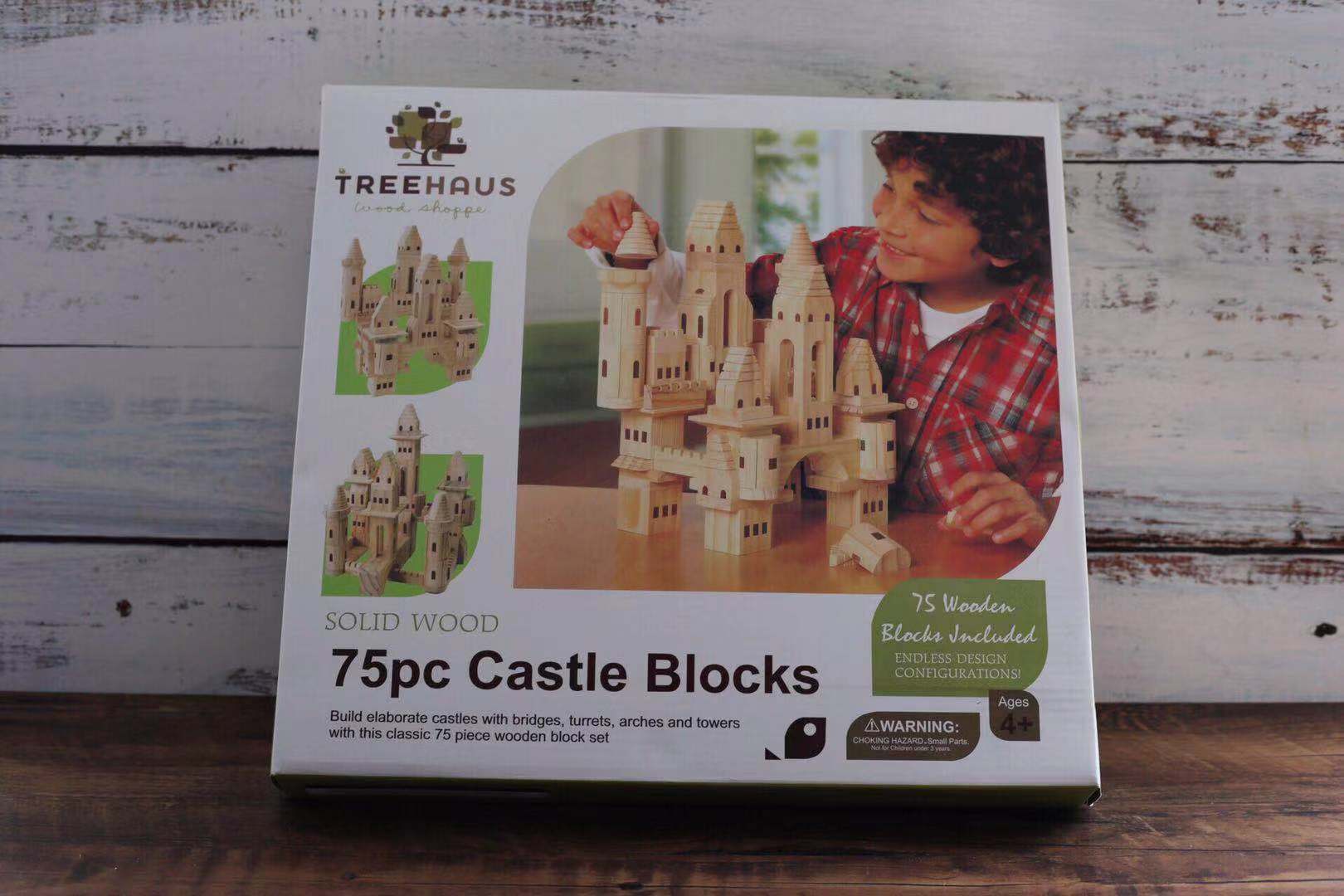 Title 9, Brinquedo de construção de castelo com troncos ...