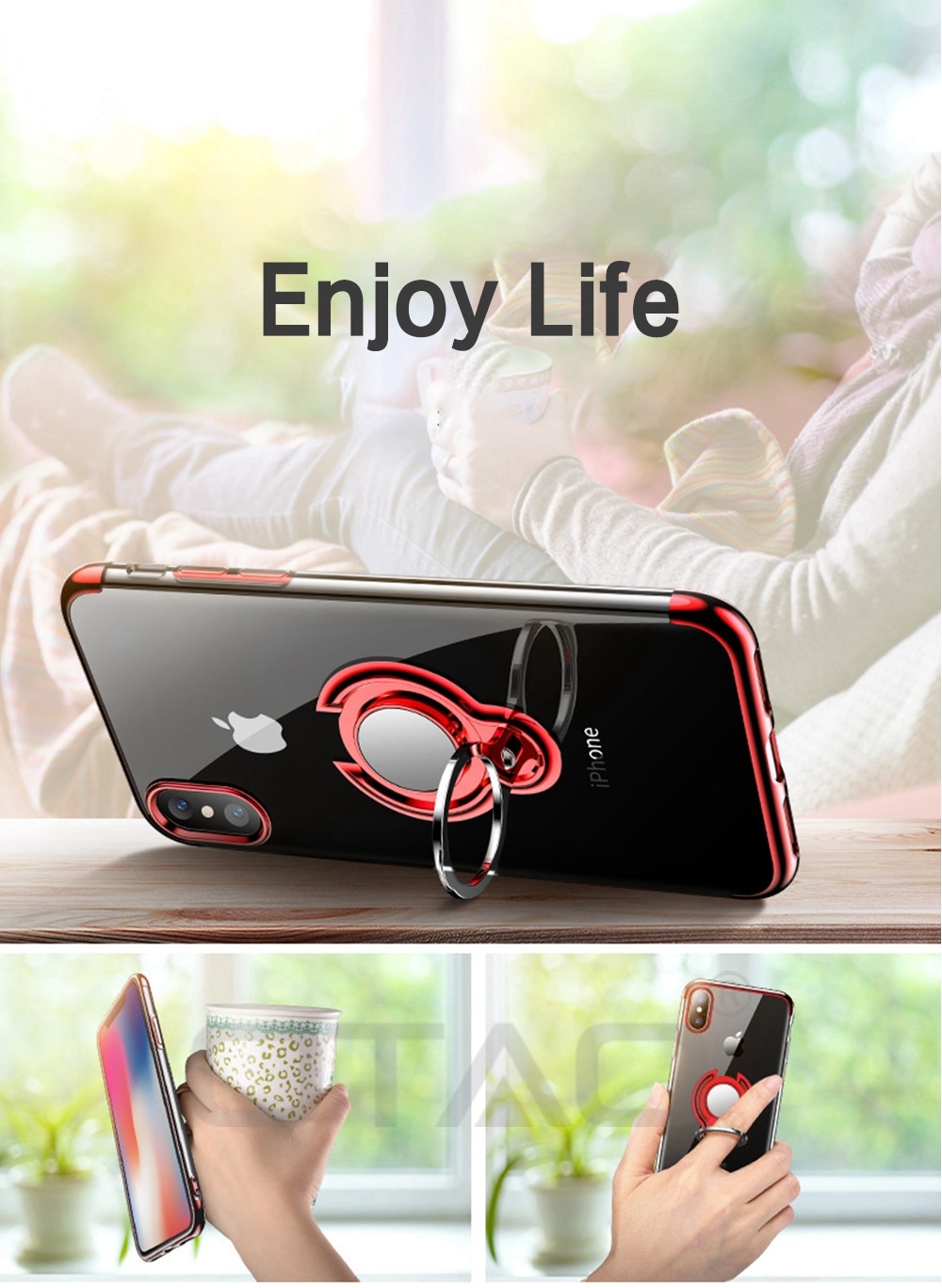 Title 6, Mobile Phone Case Holder with Magnetic Ring. Pr...