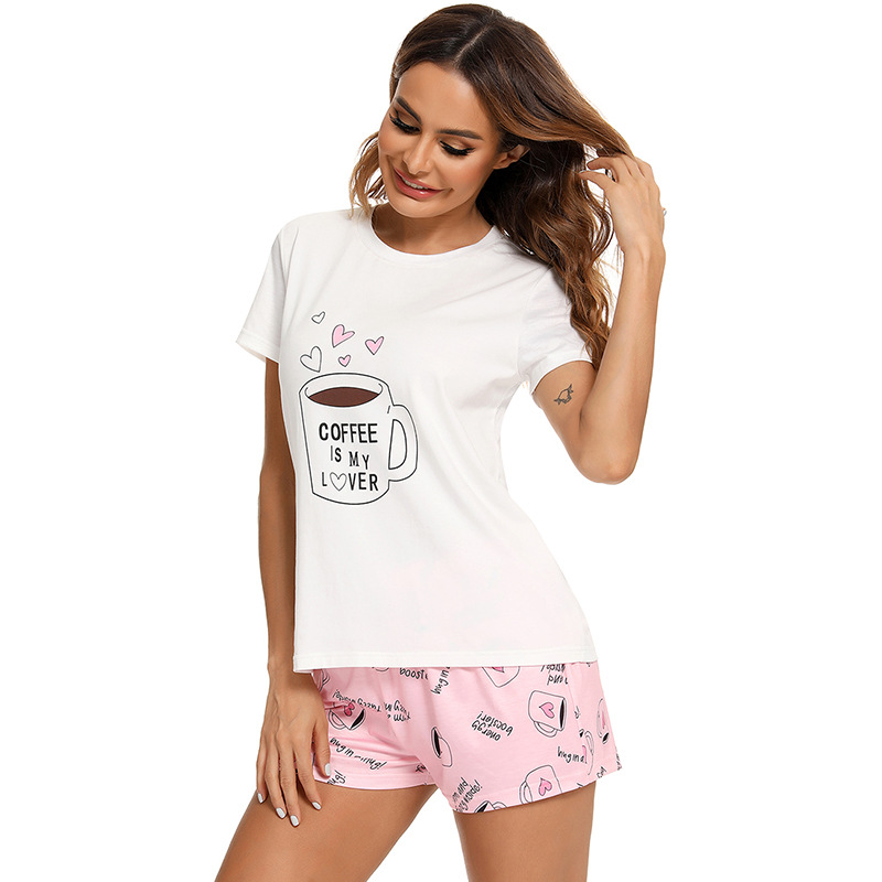 Title 12, Printed Cute Pajamas Women 2 Summer Home Wear T...