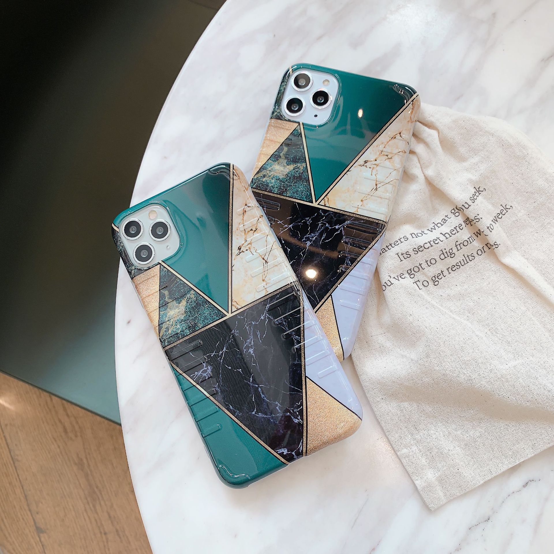 Title 5, Geometric color matching phone case. Protect yo...