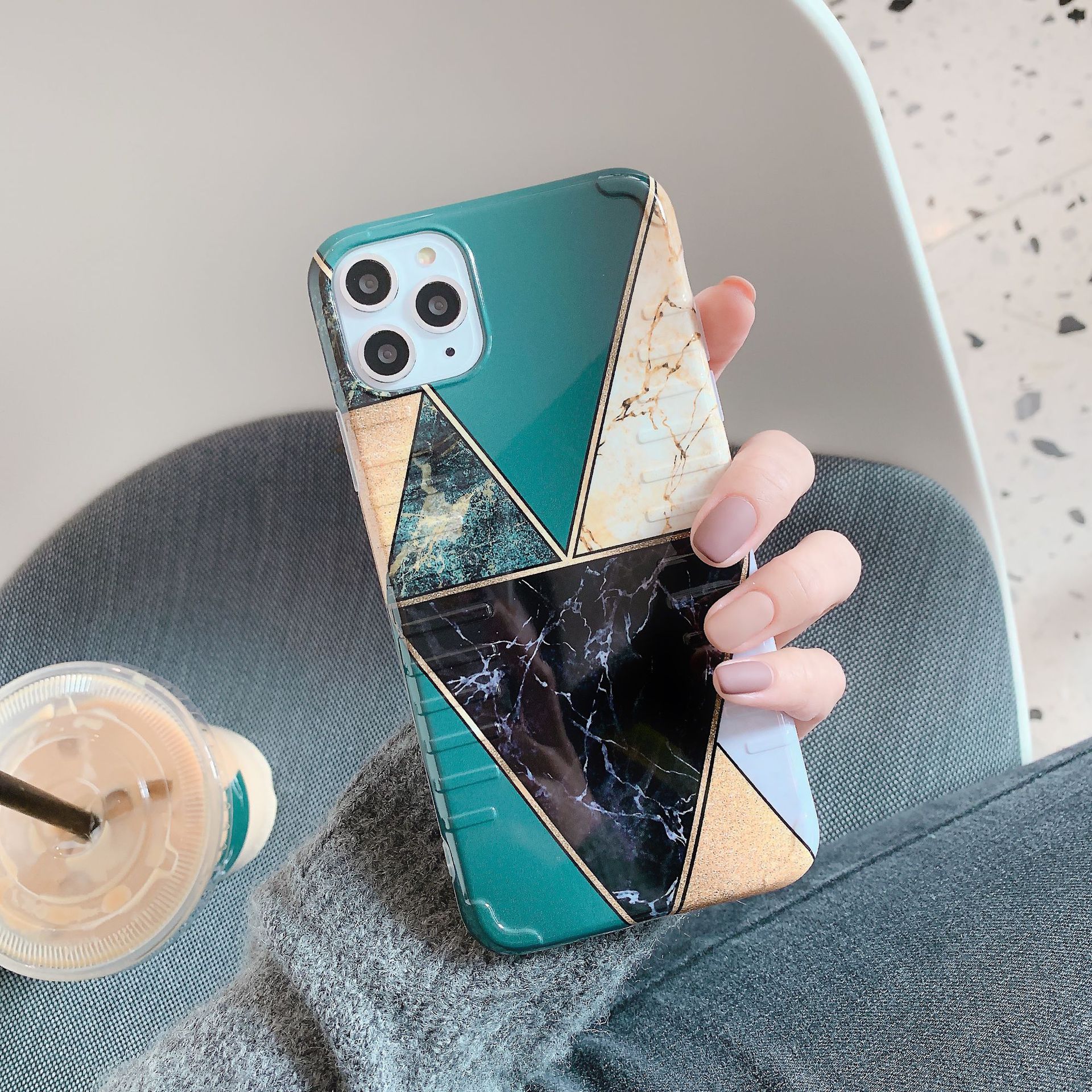 Title 6, Geometric color matching phone case. Protect yo...