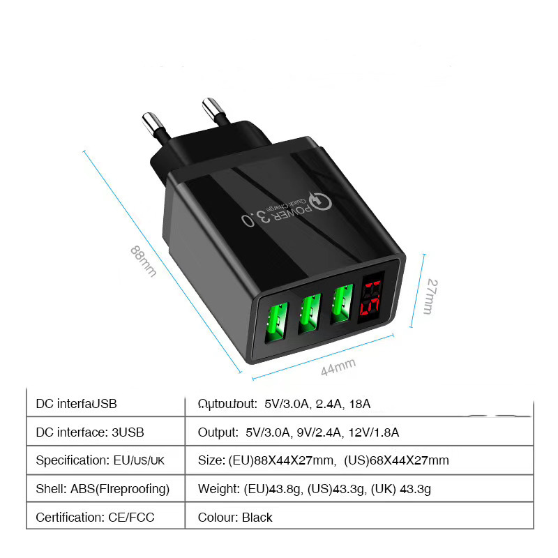 Title 1, LED USB-oplader Snel en efficiënt opladen van s...