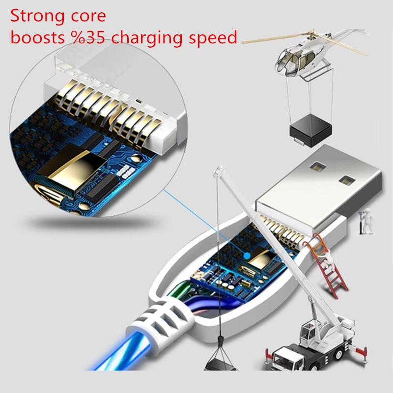 Title 5, Kompatibles LED-Ladekabel für Mobiltelefone Sch...