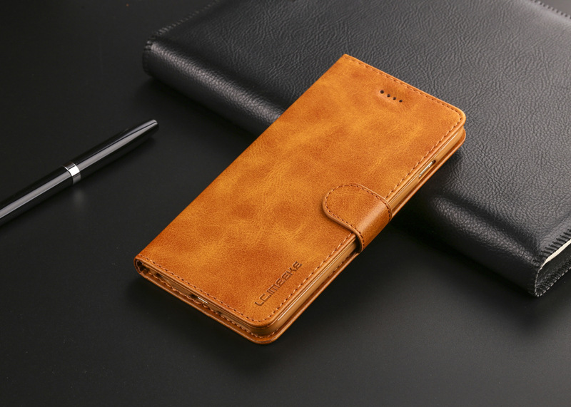 Title 12, Retro flip wallet telefoonholster van kalfsleer...