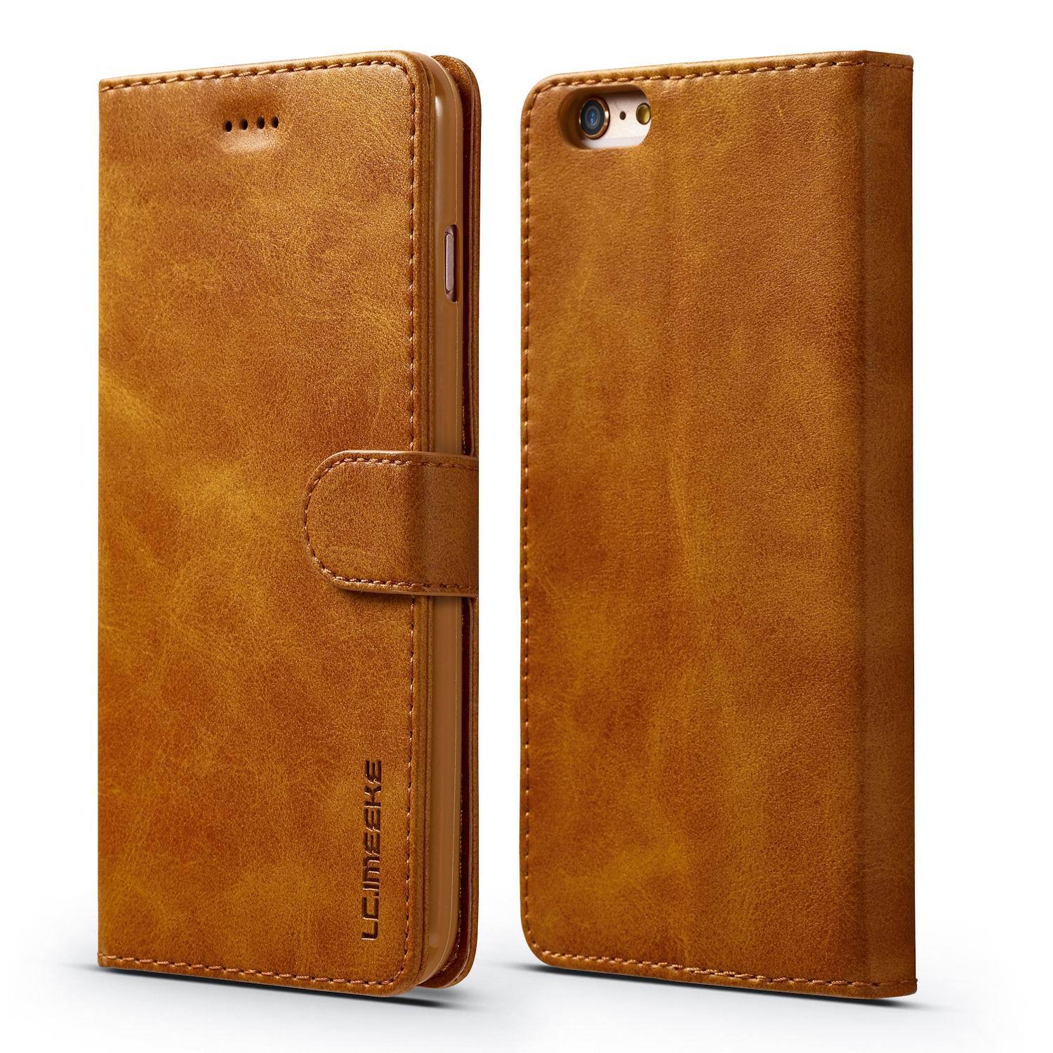 Title 22, Retro flip wallet telefoonholster van kalfsleer...