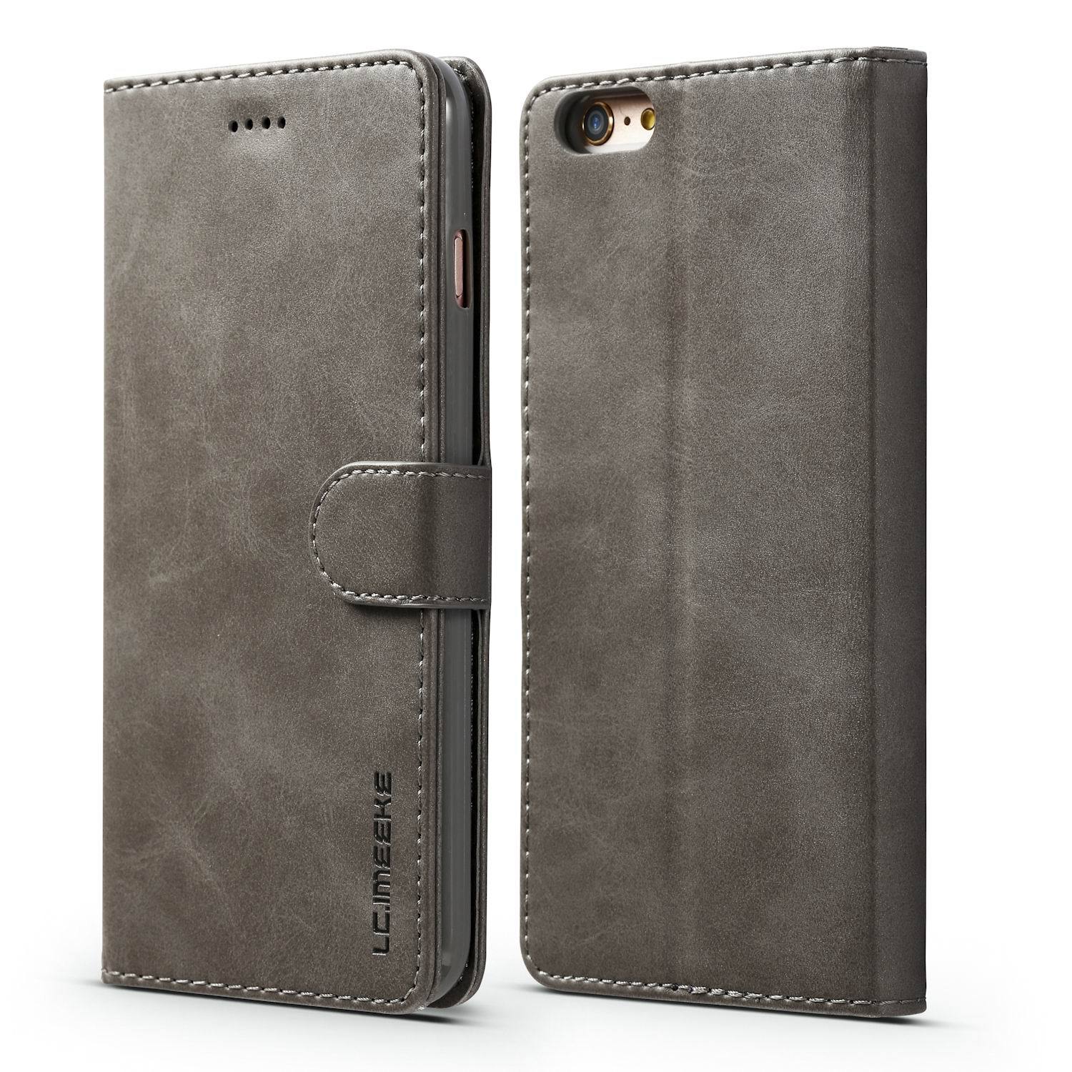 Title 24, Retro flip wallet telefoonholster van kalfsleer...