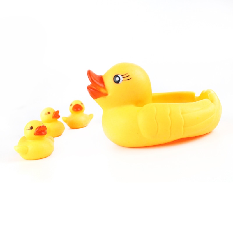 4pcs-lot-Soft-Rubber-Mother-and-Baby-Yellow-Duck-Swimming-Bath-Toys-Children-Water-Play-Squeeze (3)