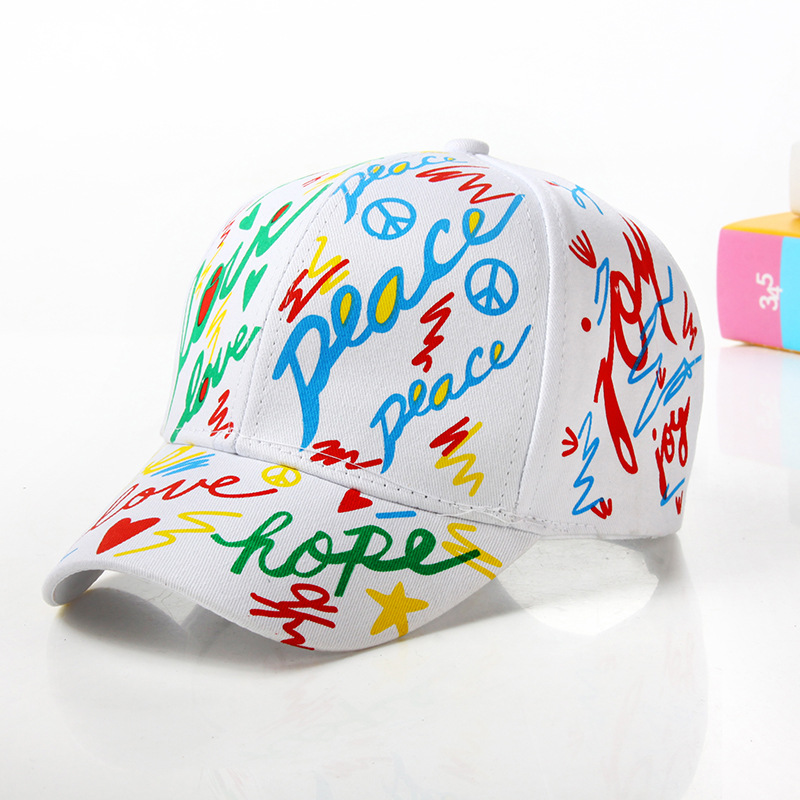 Title 3, Cappello da baseball casual con graffiti, perfe...