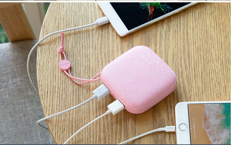 Title 14, Mini Power Bank Linen Art Portatile per Cellula...