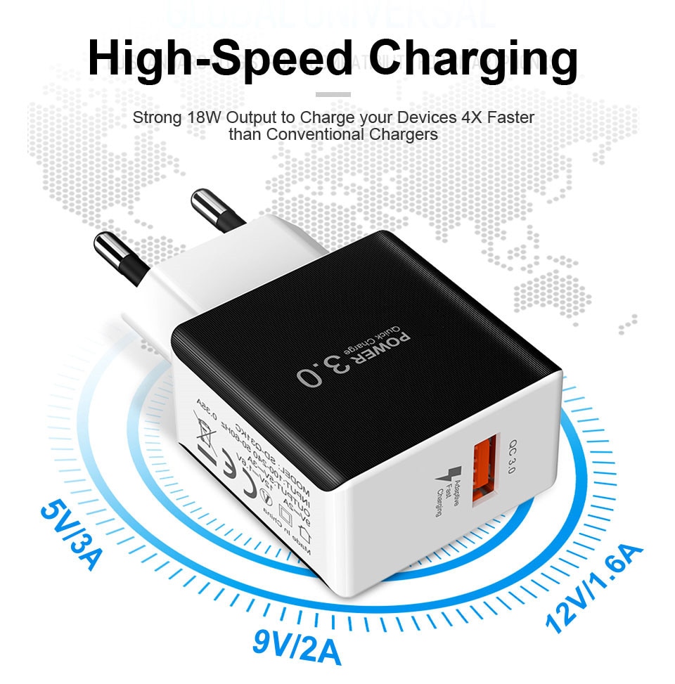 Title 2, Chargeur Rapide 18W pour iPhone Quick Charge 3....