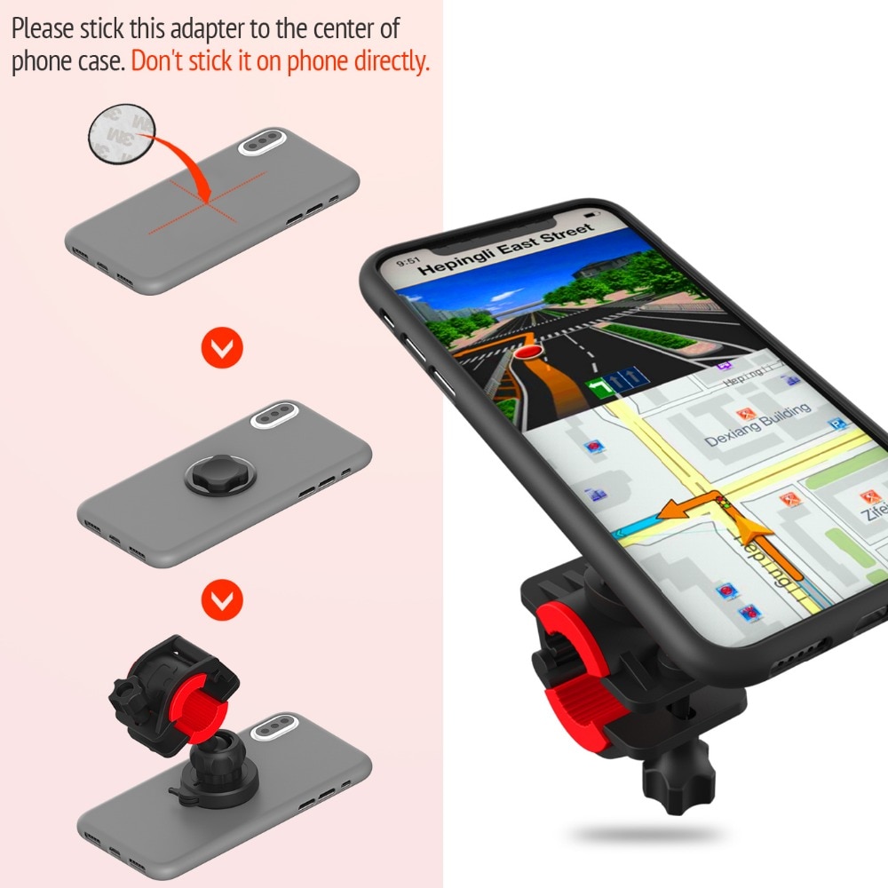 Title 5, Electric bicycle mobile phone bracket Secure an...