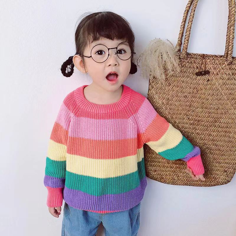 Title 9, Maglione arcobaleno per bambini in maglia, morb...