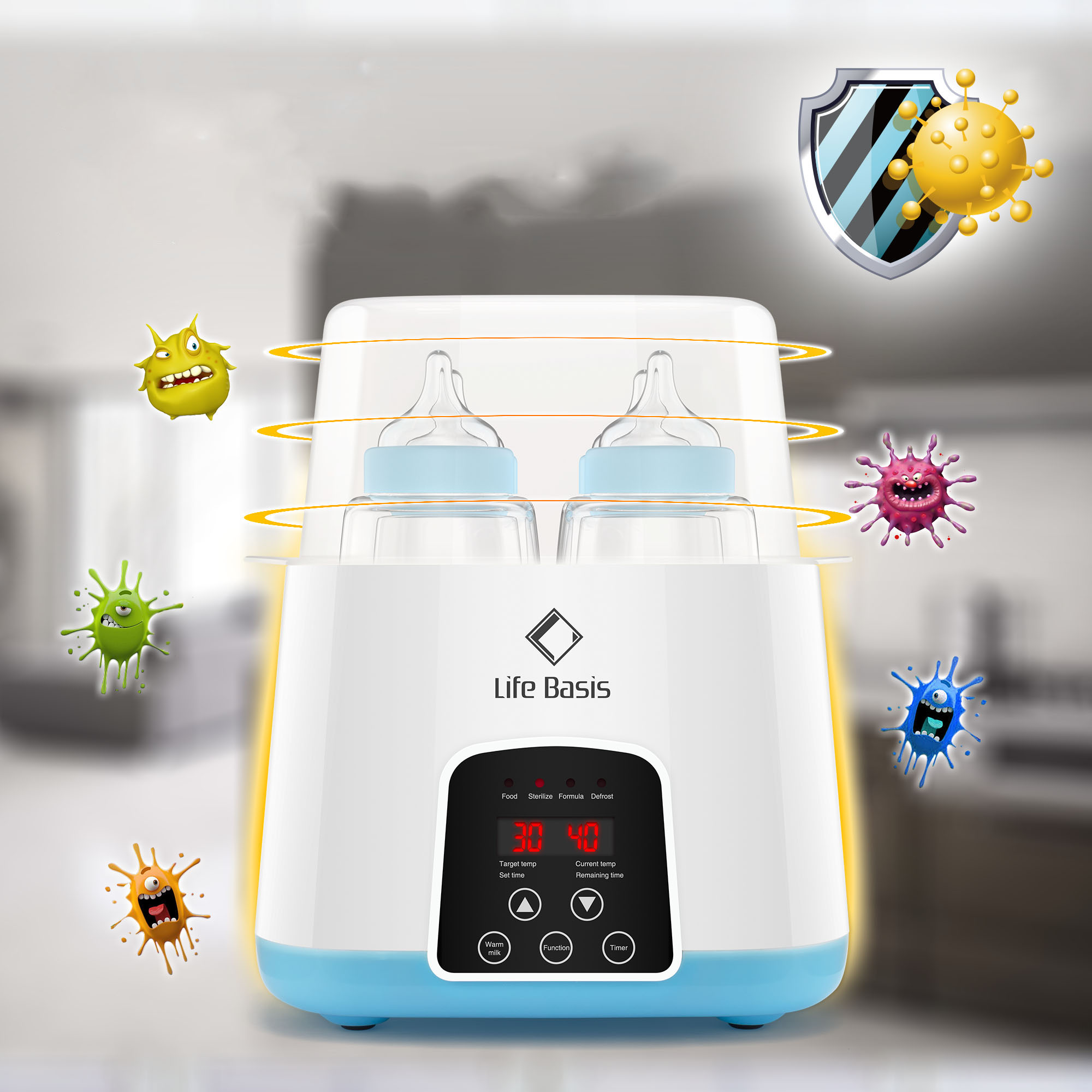 Double Bottle Multi-Function Automatic Baby Food Heating Warmer