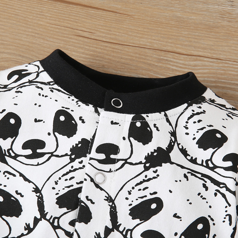 Title 4, Cartoon panda romper for babies and toddlers. S...