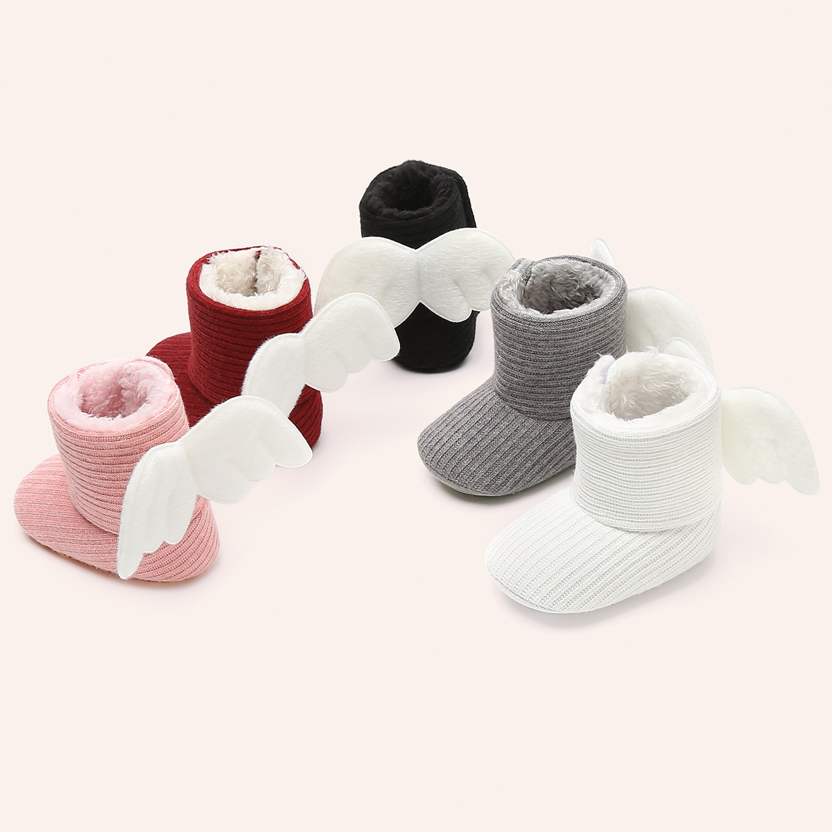 Title 4, Winter Warm Small Wing High Boots Baby Cotton B...