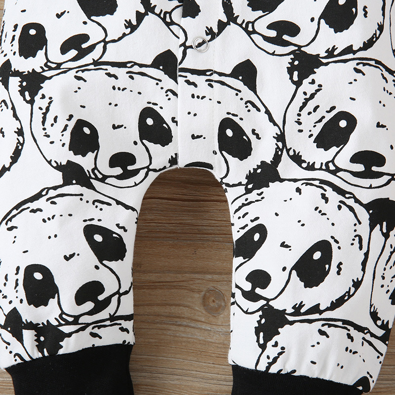 Title 6, Cartoon panda romper for babies and toddlers. S...