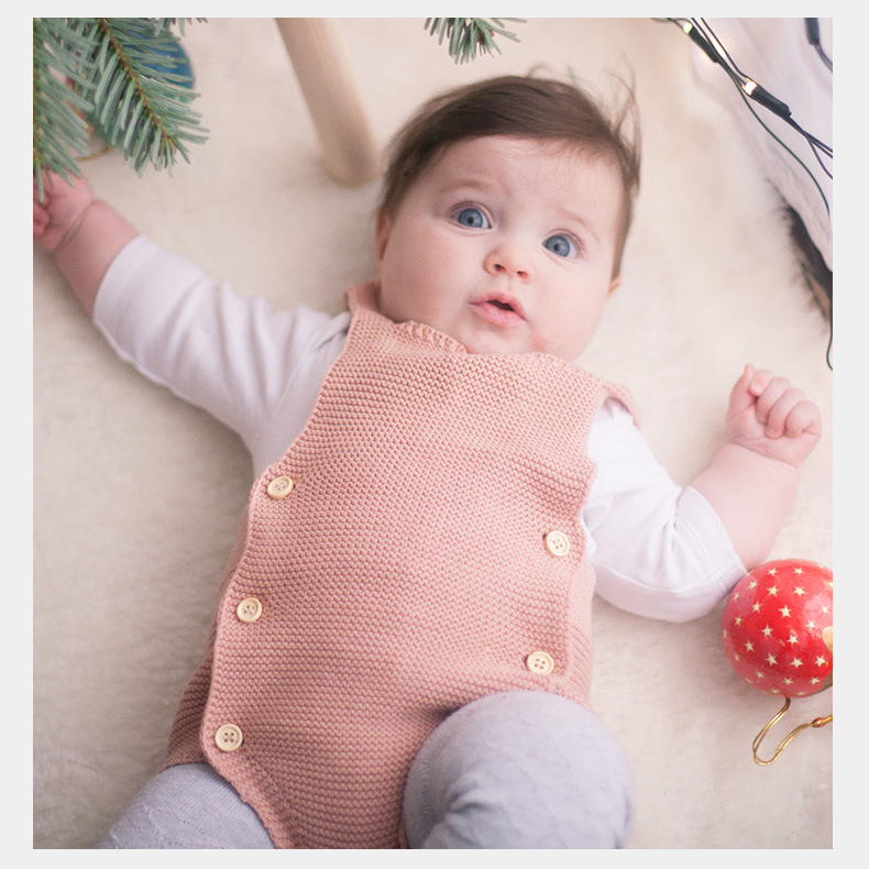 Knit Braided Romper Adorable and Comfortable Baby Clothing BleuRibbon Baby