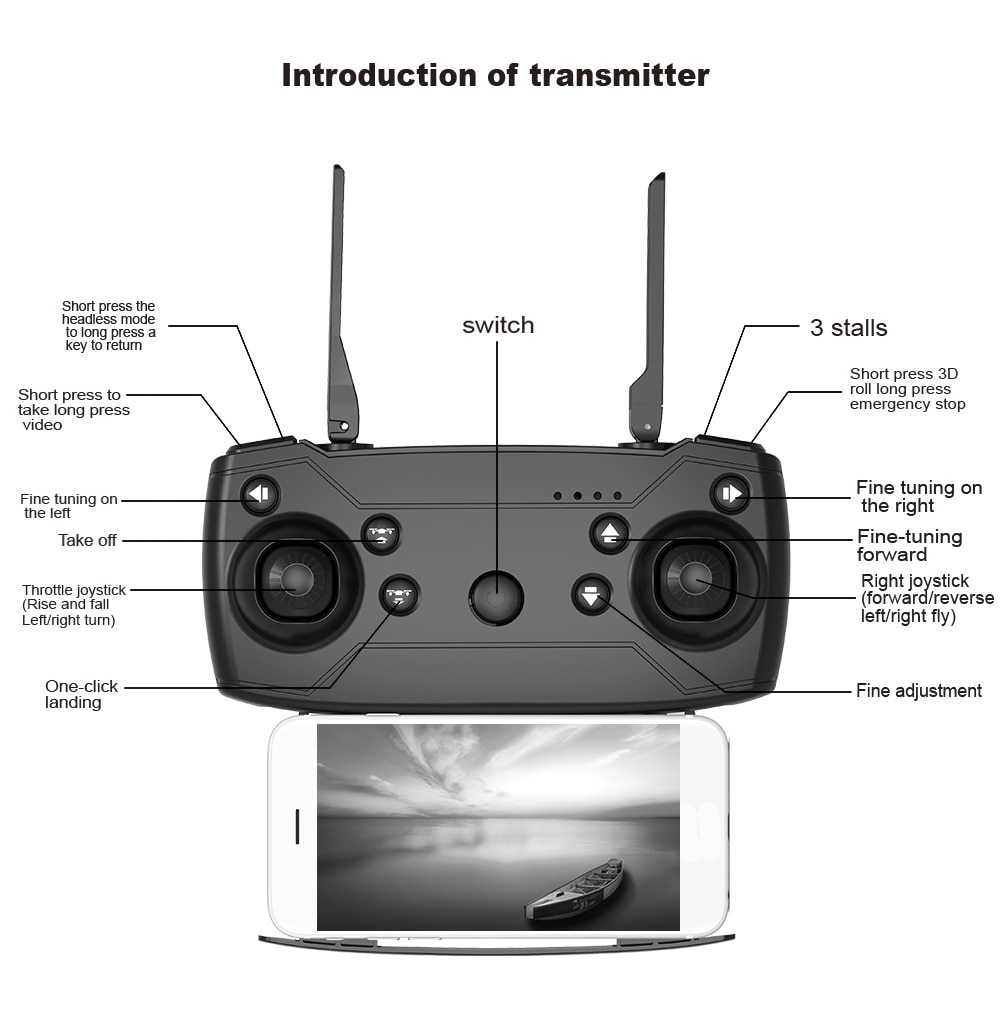 Title 12, Drone S163 com câmera dupla, controle remoto aé...