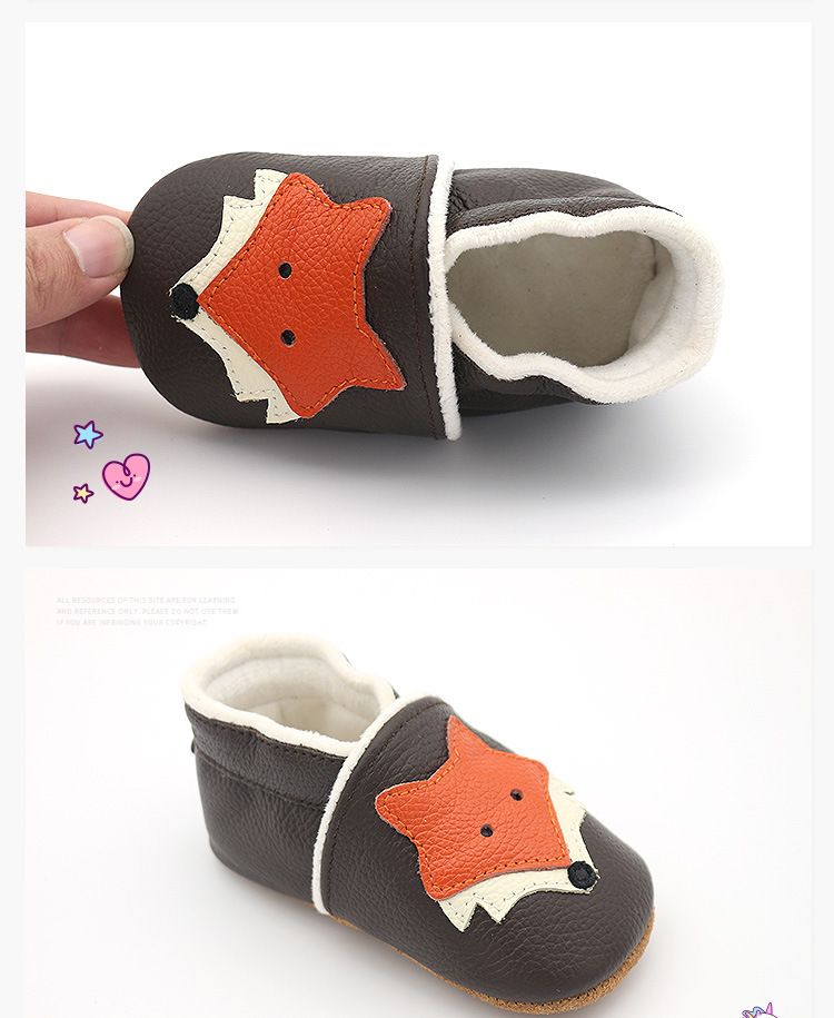 Title 1, Mr. Fox Leather Crib Shoes. Soft, comfortable, ...