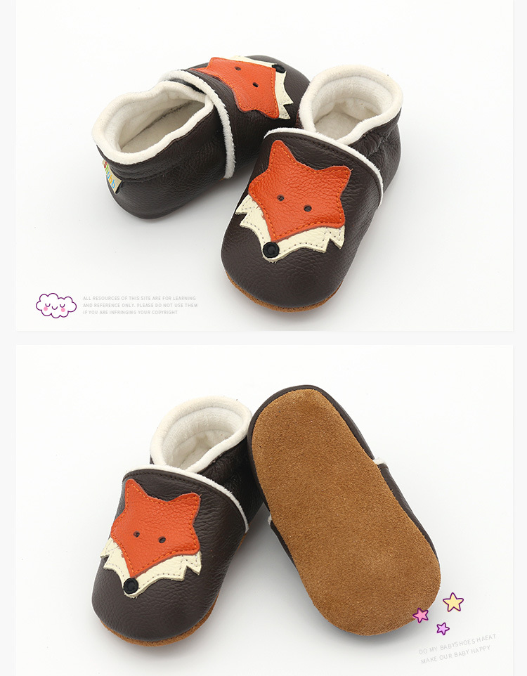 Title 3, Mr. Fox Leather Crib Shoes. Soft, comfortable, ...