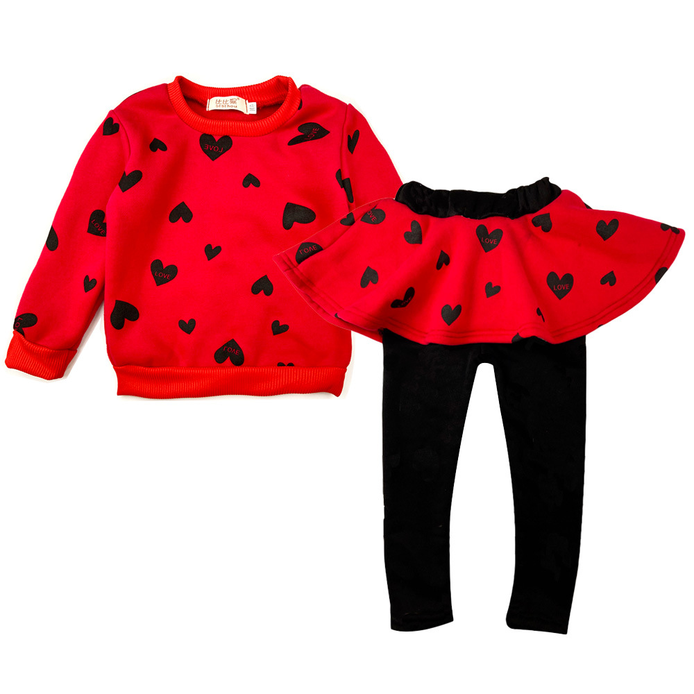 Title 8, Kinderen nep twee lange mouwen sweater jurken v...