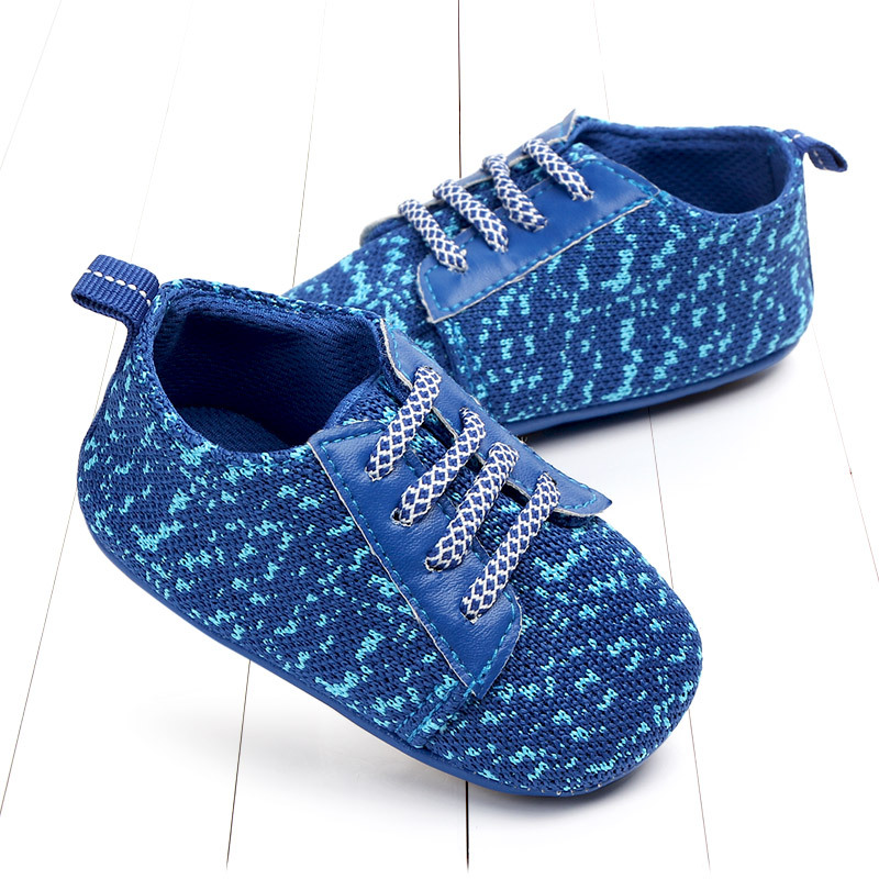 Title 4, Spring and autumn lace-up flying knit baby shoe...