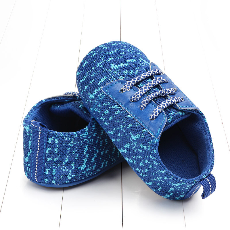 Title 5, Spring and autumn lace-up flying knit baby shoe...