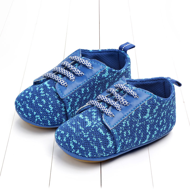 Title 6, Spring and autumn lace-up flying knit baby shoe...