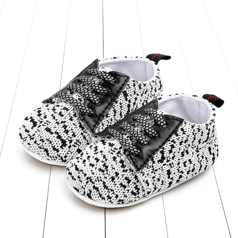 Title 10, Spring and autumn lace-up flying knit baby shoe...