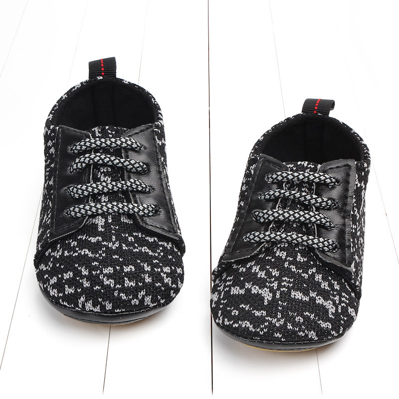 Title 14, Spring and autumn lace-up flying knit baby shoe...