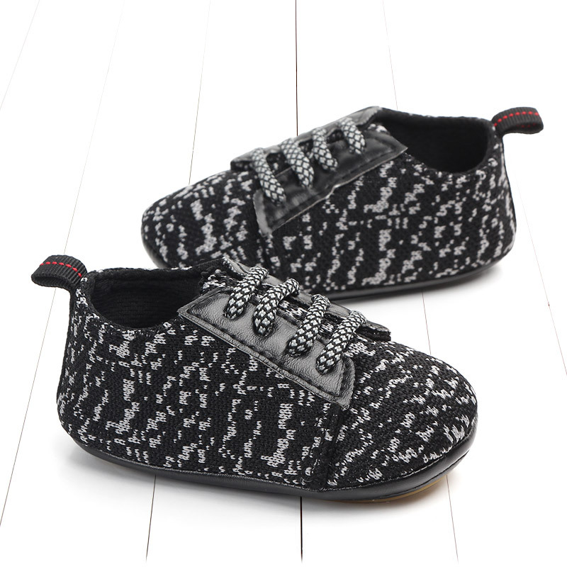 Title 15, Spring and autumn lace-up flying knit baby shoe...