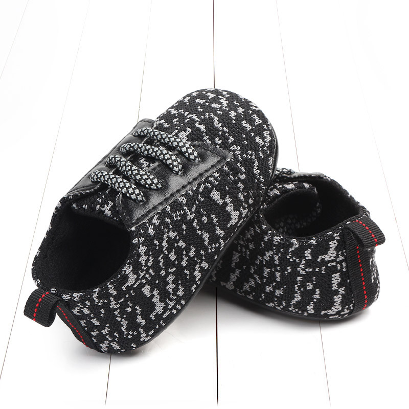 Title 16, Spring and autumn lace-up flying knit baby shoe...