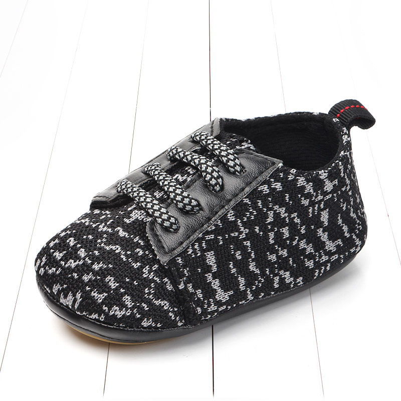 Title 17, Spring and autumn lace-up flying knit baby shoe...