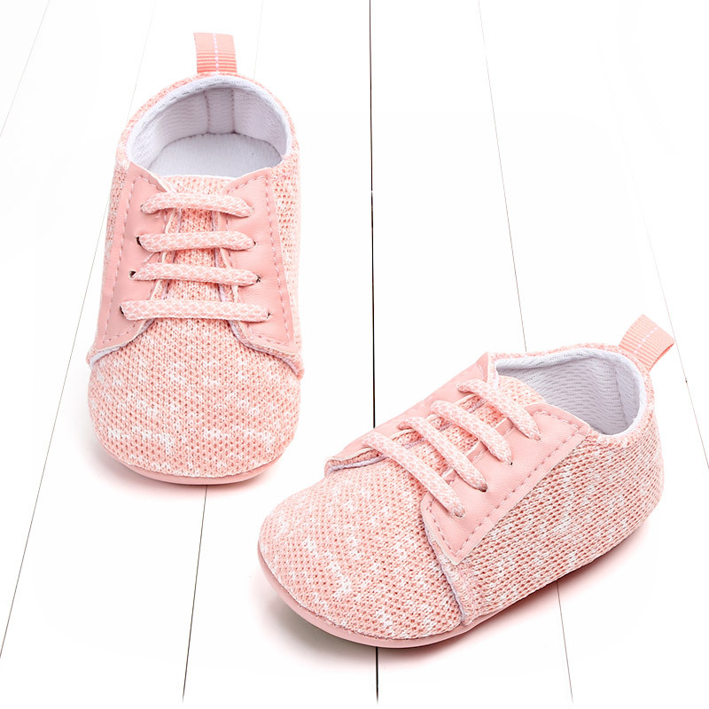 Title 19, Spring and autumn lace-up flying knit baby shoe...