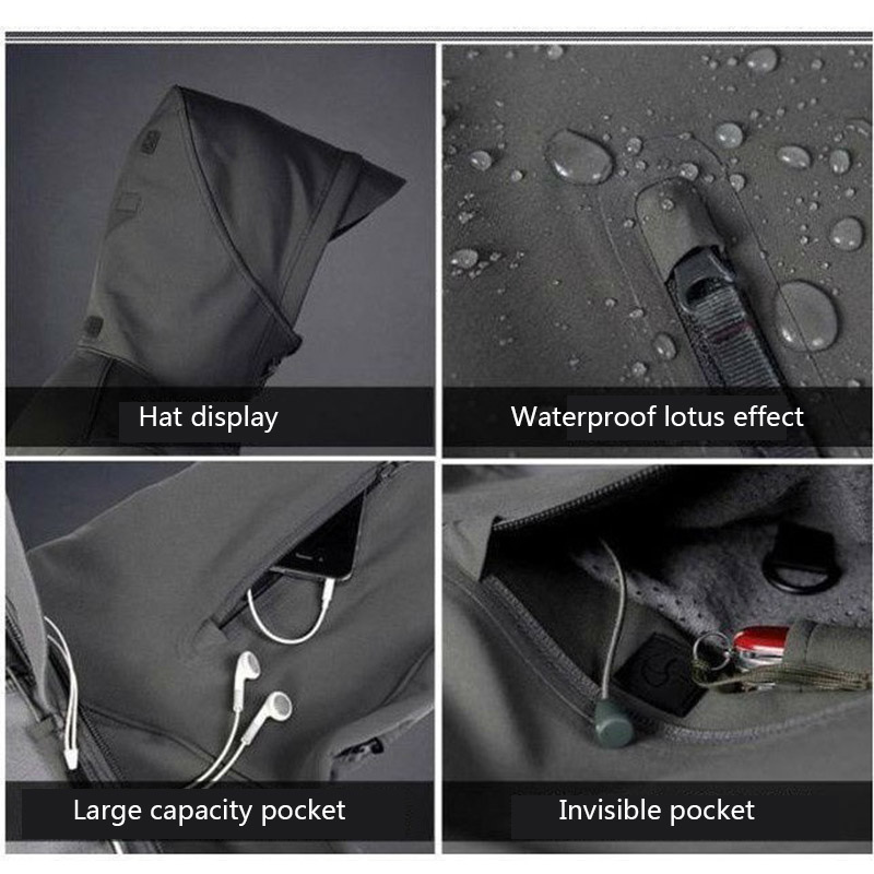 Title 5, Tactical Men Soft Shell Jacket Military Hooded ...