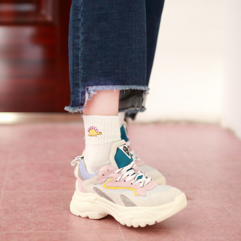 Title 11, Chaussettes tube femme en coton avec broderie d...