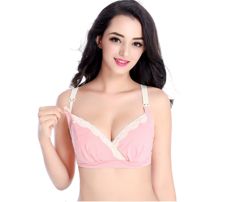 Title 10, Mommy Front Button Cotton Nursing Bra Breastfee...