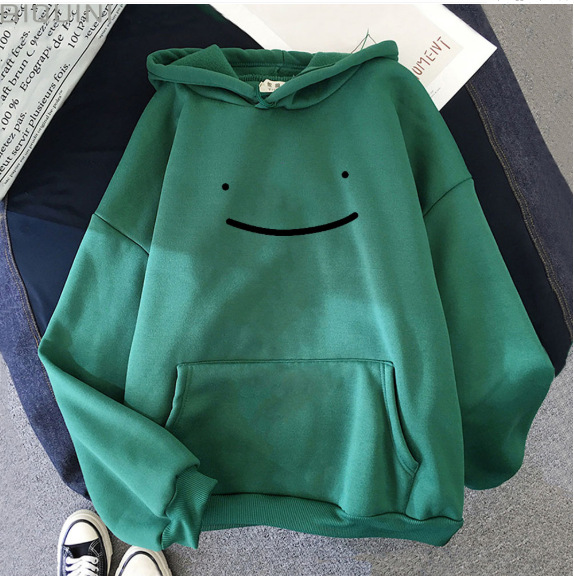 Title 5, Loose Solid Color Hooded Sweatshirt Preppy Hood...