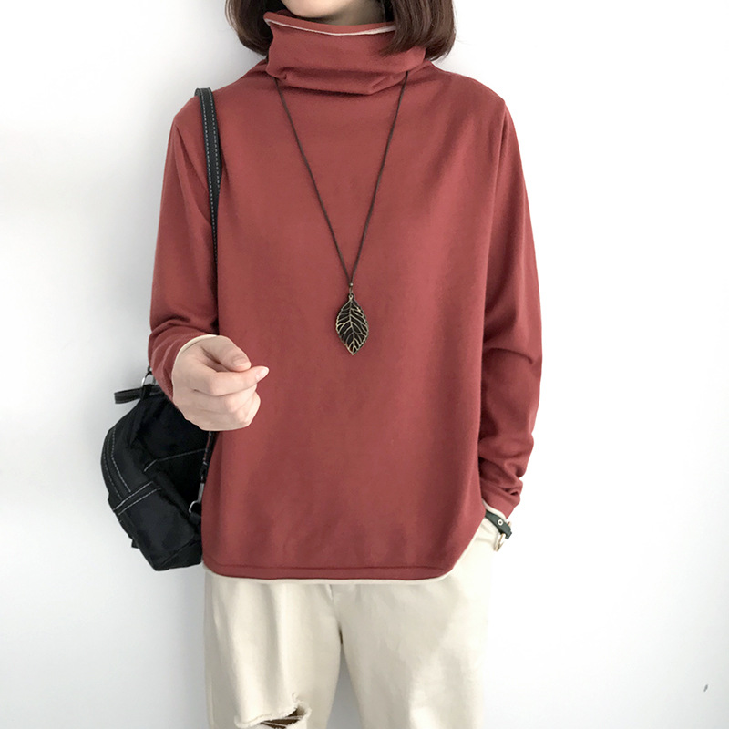 Title 2, Loose Turtleneck Womens Thin And Thin Bottomin...