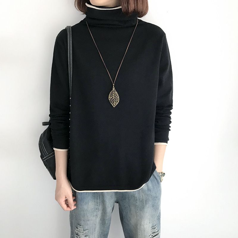 Title 5, Loose Turtleneck Womens Thin And Thin Bottomin...