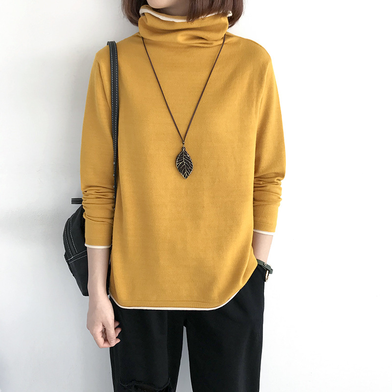 Title 10, Loose Turtleneck Womens Thin And Thin Bottomin...