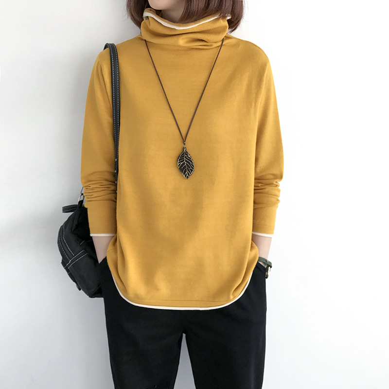 Title 12, Loose Turtleneck Womens Thin And Thin Bottomin...