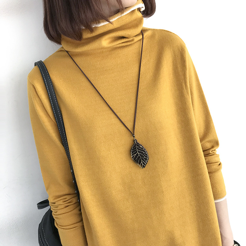 Title 13, Loose Turtleneck Womens Thin And Thin Bottomin...